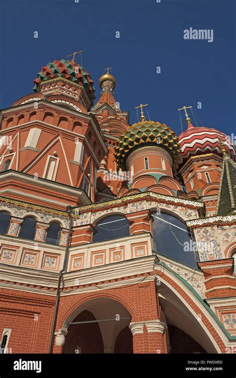 Domes Of St Basil S Cathedral Red Square Moscow Russia Stock Photo