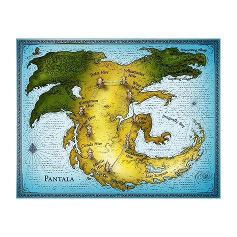 WOF Maps Pantala Poster Vintage Painting By Ian Zoe Pixels