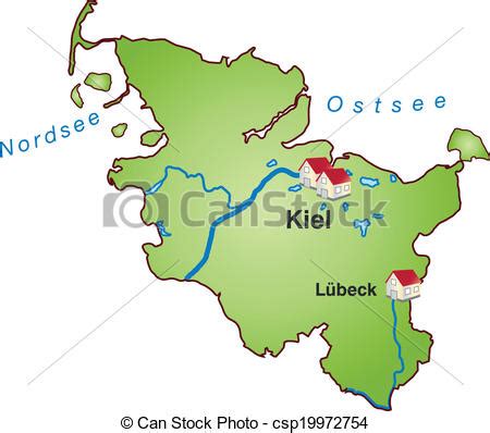 Sovd kreisverband kiel muhliusstraße 87 24103 kiel telefon: Clipart Vektor von Landkarte, Schleswig-Holstein ...