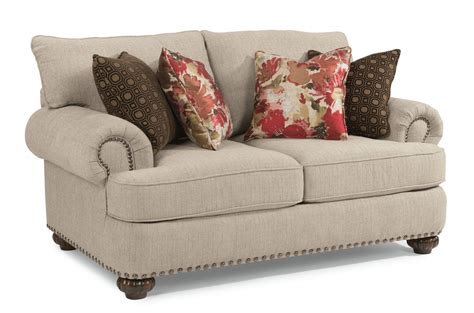 Patterson Loveseat With Nailhead Trim 7322 20 By Flexsteel Furniture At