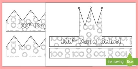 100 days of school crafts paper crown primary resource