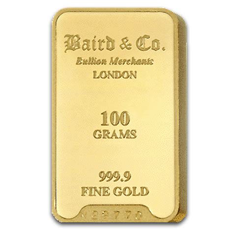 100g Gold Bar Baird And Co