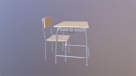 School Desk And Chair Download Free 3d Model By T I A N Tian96