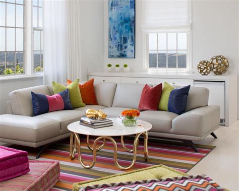 Eclectic Living Room With White Background Mixed With