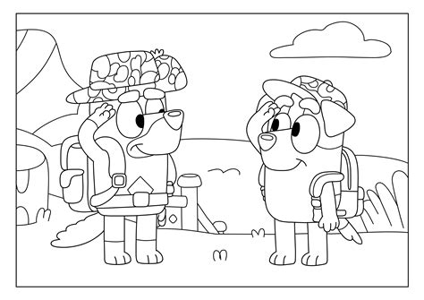 Bluey Friends Colouring Sheets Bluey Official Website