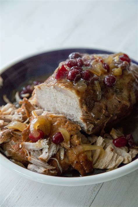 Remove the pork loin, cover it with foil and let it rest for 15 minutes. Slow Cooker Cranberry Balsamic Pork Loin Roast | Recipe | Balsamic pork, Pork loin roast ...