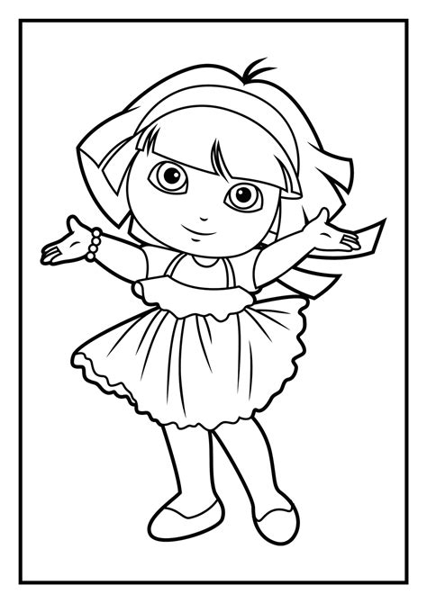 free printable coloring pages dora 2015