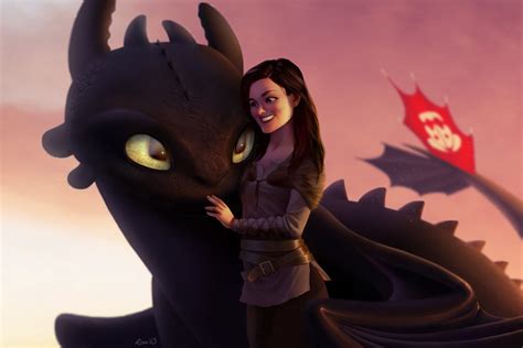 Artstation Toothless And Woman Commission