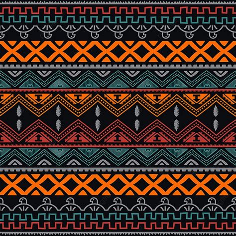 Native Tribe Pattern Background Wallpaper Vector Art Illustration