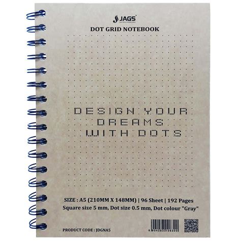 A5 Dot Grid Notebook 192 Pages