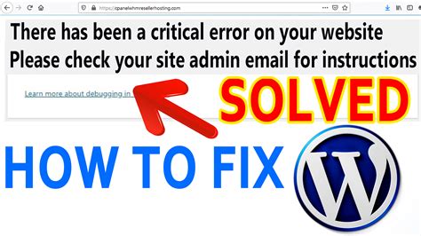 How To Fix Wordpress Error There Has Been A Critical Error On Your Website Step By Step
