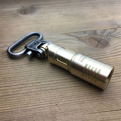 Custom Flashlight Keychain Rechargeable Micro Usb Interface Brass