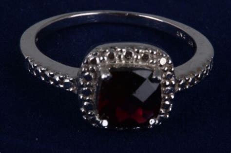 Fas Sterling Silver Red Crystal Ring Size 8 925 Fine 6180b Ebay