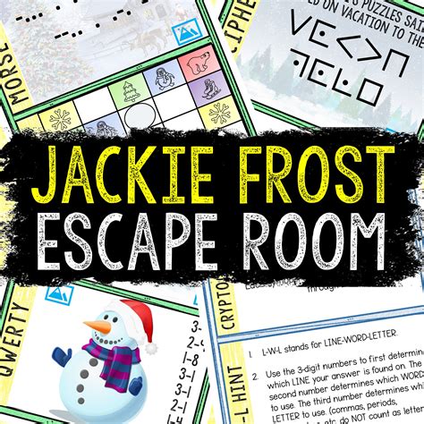 Winter Escape Room For Kids Printable Party Game Jackie Etsy Canada