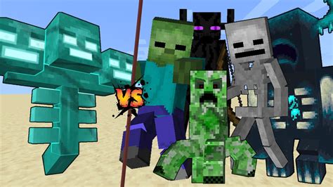 WITHERZILLA Vs ALL TITAN Mobs In MINECRAFT YouTube