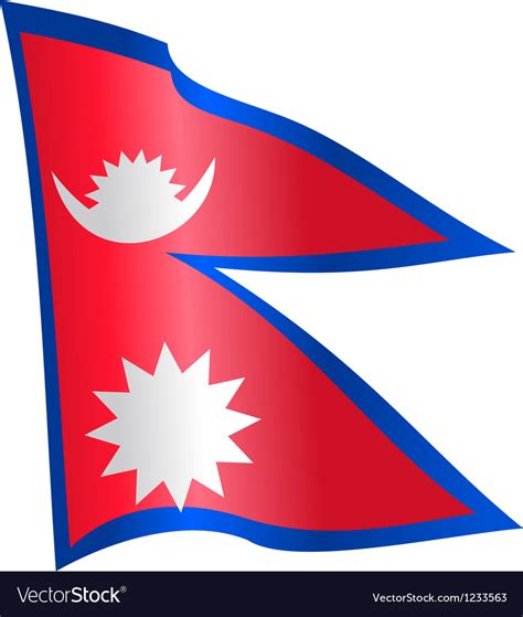 Flag Nepal Royalty Free Vector Image Vectorstock
