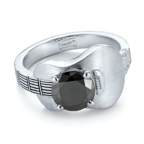 2 review (s) 2 carat black diamond solitaire engagement ring have become increasingly popular for jewelry lovers today. Custom Solitaire Black Diamond Engagement Ring #103269 ...