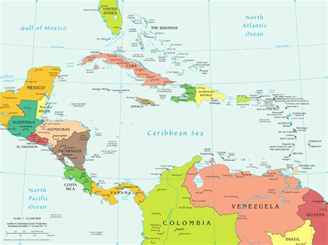 Mapa De America Central Con Coordenadas Geograficas Images And Photos