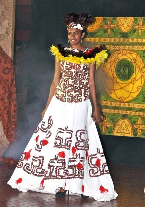 A Stunning Papua New Guinea Dress With Traditional Designs
