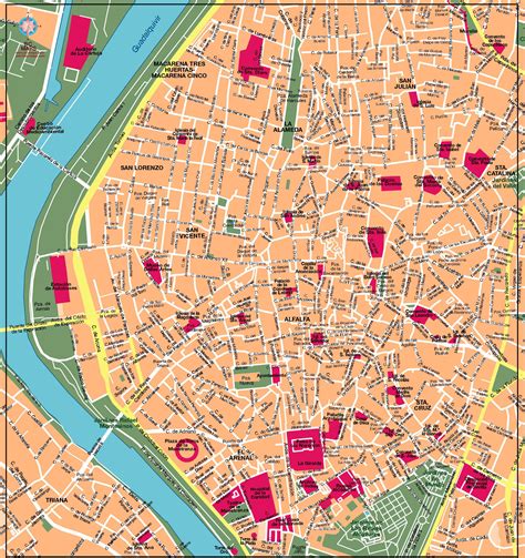 Sevilla Mapa Vectorial Illustrator Eps Formato Editable Bc Maps