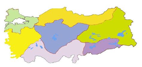 Turkiye Bolgeler Dilsiz Haritasi Uydu Harita