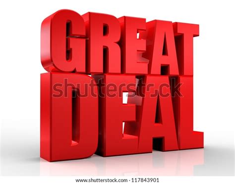 3d Great Deal Word On White Stock Illustration 117843901