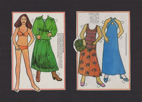 1975 Vintage Swedish Maud Adams 007 James Bond Girl Paper Doll Extra Clothes Dolls And Bears