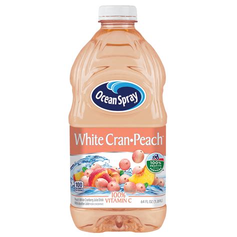 Ocean Spray White Cranberry Peach Juice 64 Fl Oz