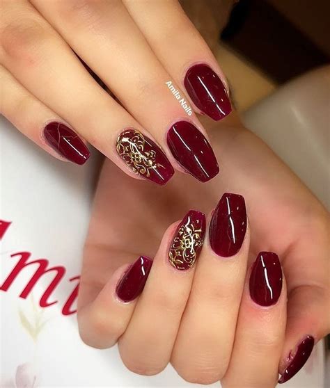 beautiful nail arts  copy darlingnaija maroon acrylic nails burgundy nails maroon nails