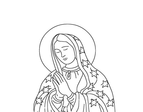 Desenho De Nossa Senhora Para Colorir