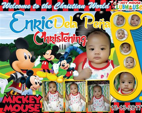 Sample Design Mickey Mouse Tarpaulin For Christening Get Layout