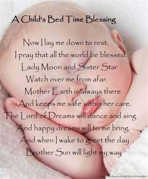 Child Blessing Prayer For Baby Bedtime Prayer Baby Blessing