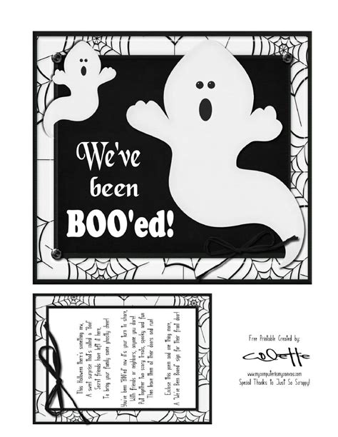 Neighborhood Bood Sign Printable Halloween Boo Booed Printable