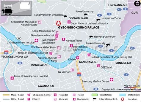 Location Map Of Gyeongbokgung Palace In Seoul Travel Maps Pinterest