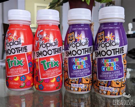 Review Yoplait Trix And Cinnamon Toast Crunch Smoothies