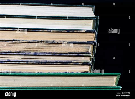 The Spines Of Old Books Lying On The Stack Books Stacked On An Old