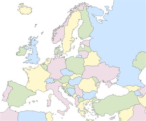 Mapa Mudo Europa Paises