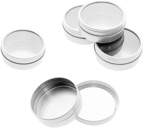 Mimi Pack 24 Pack Tins 2 Oz Shallow Round Tins With Clear