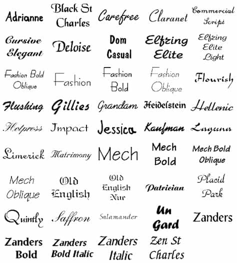 Petite caps (rare), upright italic (rare), swash (usually an opentype feature rather than a font), script (usually a distinct typeface, but there are several examples of fonts styles available on different websites. font | Screenshot of Script and Calligraphy Fonts | Tattoo ...