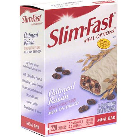 Slimfast Meal Options Meal On The Go Bar Oatmeal Raisin Shop