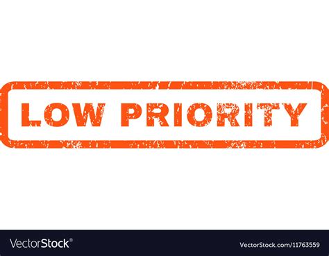 Low Priority Rubber Stamp Royalty Free Vector Image