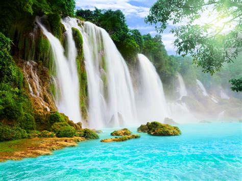 Fondos Hd Wallpapers Fondo De Pantalla Paisaje Gran Cascada De Agua