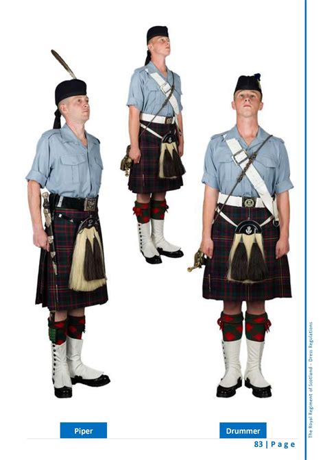 4 Scots The Highlanders No14a Dress Ceremonial Shirt Sleeve Order