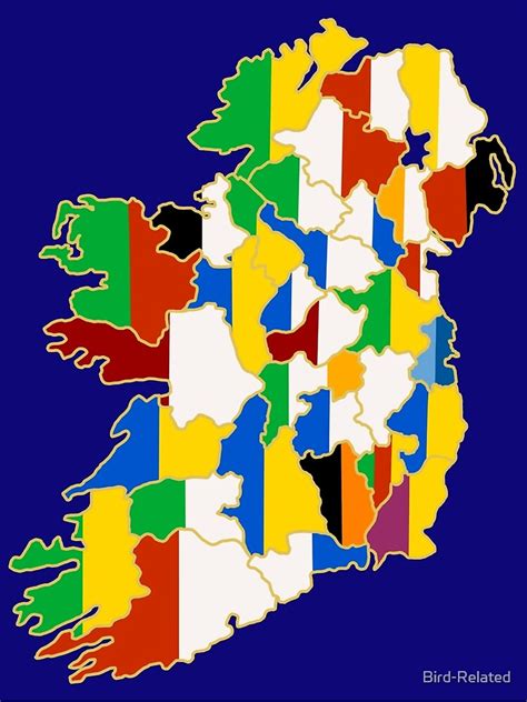 Copy Of County Colours Of Ireland Poster For Sale By Bird Related
