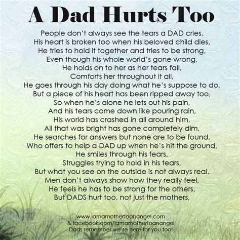 Dads Hurt Too Ayden Dad Poems Losing A Child Child Loss