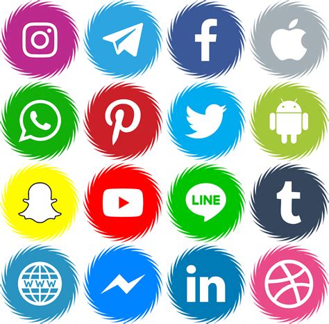 Social Media Icon Set Vector Free At Vectorified Com Collection Of