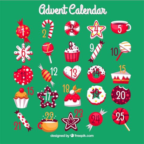 Cute Advent Calendars Vector Free Download