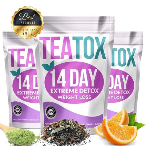 100 Pure Natural Detox Tea Bags Colon Cleanse Fat Burn Weight Loss Tea