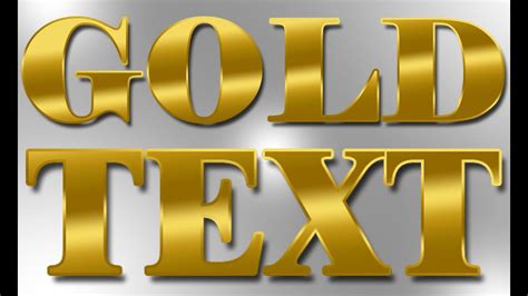 Rgb colour for golden yellopw. Realistic Gold Gradient - Photoshop Text Effect Tutorial ...
