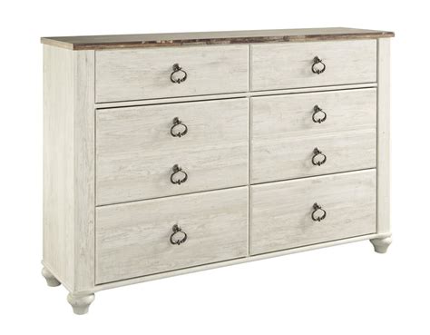 Check out our tall white dresser selection for the very best in unique or custom, handmade pieces from our dressers & armoires shops. Willowton Whitewashed Dresser by Ashley Furniture